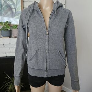 TNA hoodie size XS gray front zip sweatshirt